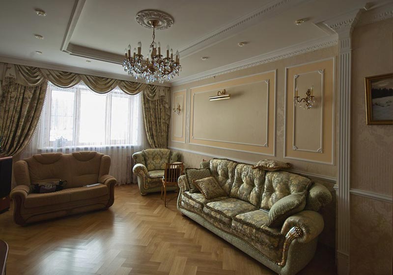 Ремонт в классическом стиле в квартире реальное фото