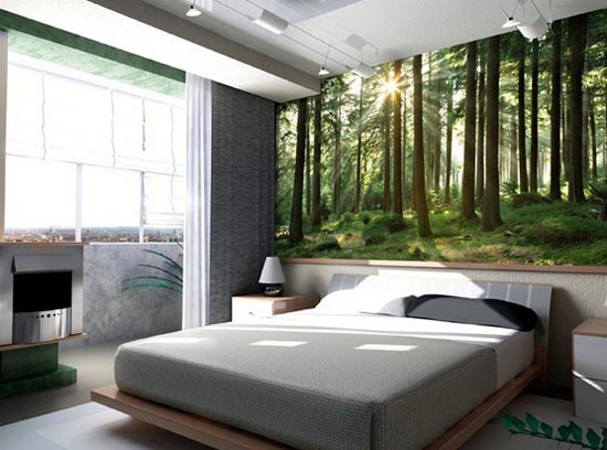 Дизайн спальни с потрясающим видом