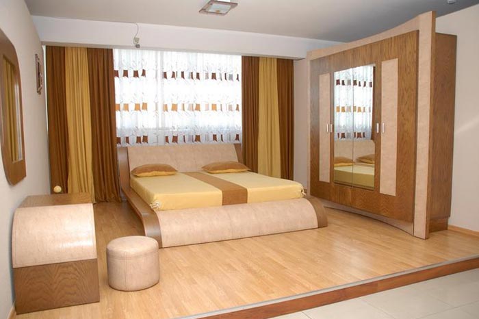 Дизайн спальни из дерева