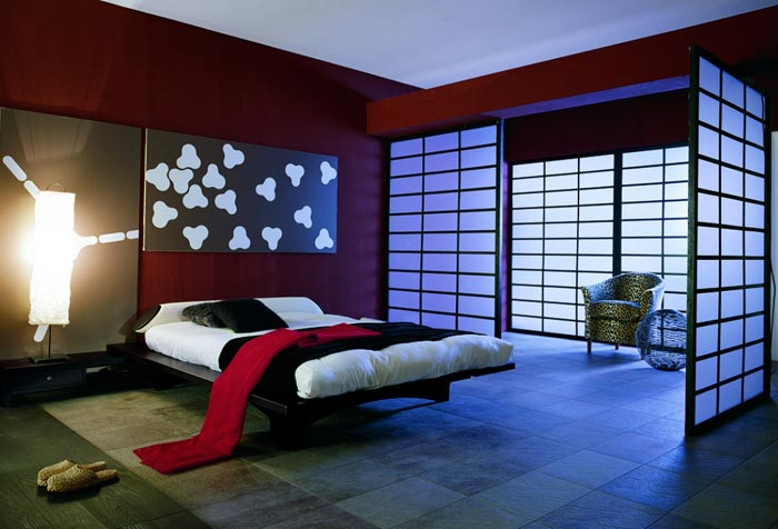 Дизайн спальни в стиле минимализм с японским уклоном