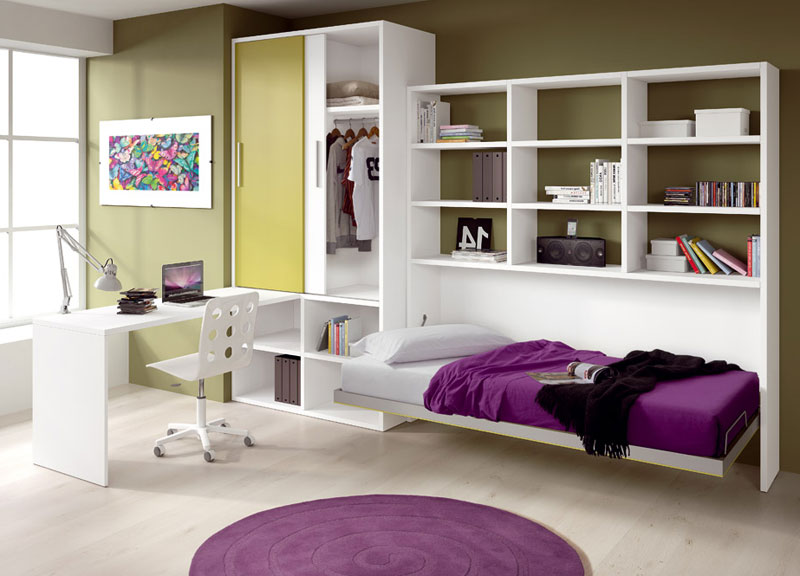 Дизайн интерьера комнаты с выкидной кроватью