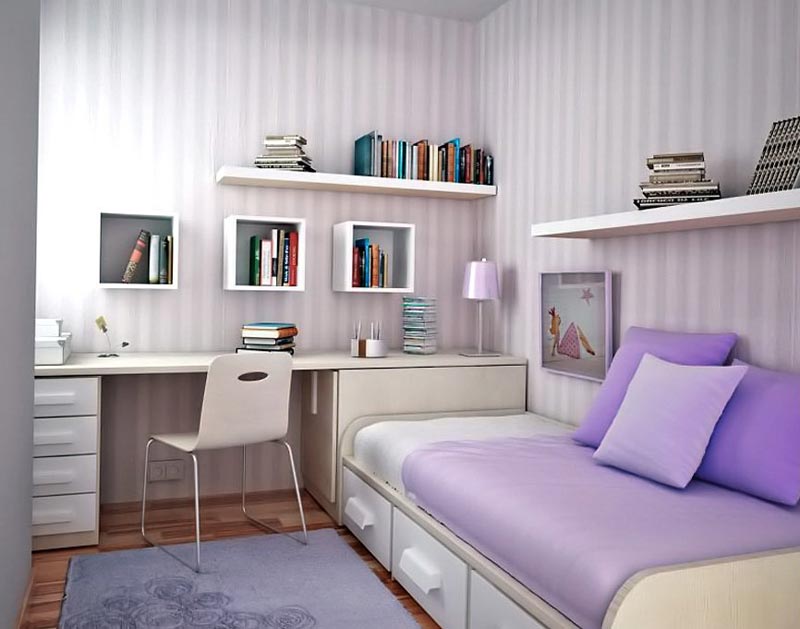 Комната 9 кв м дизайн с кроватью