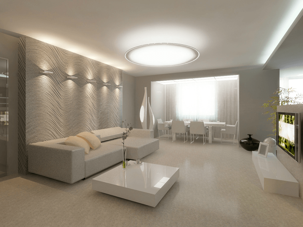 Дизайн интерьера квартиры в современном стиле в светлых тонах
