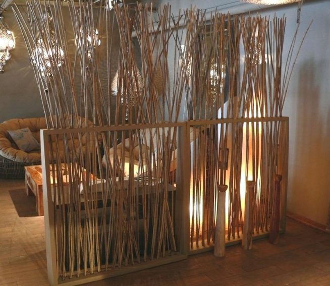 Дачная ширма из бамбука