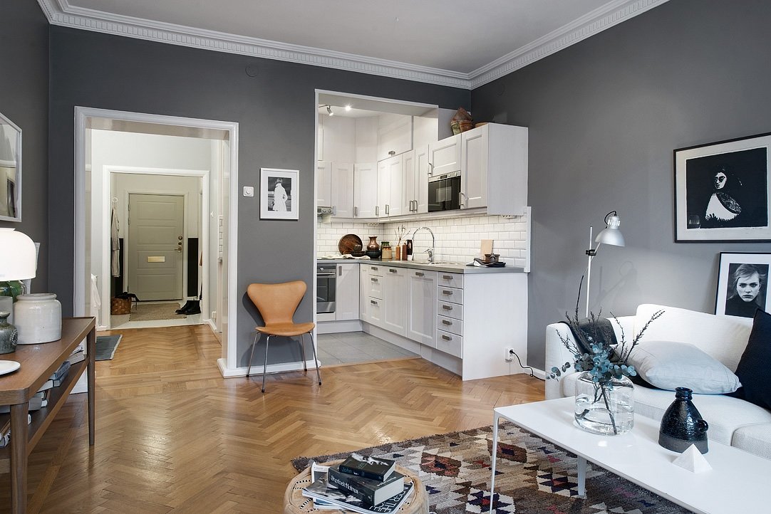 Датский стиль в интерьере маленькой квартиры - фото